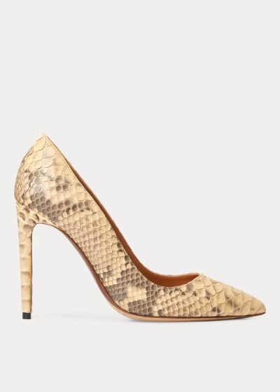 Women's Ralph Lauren Celia Python Pumps | 539042QDS